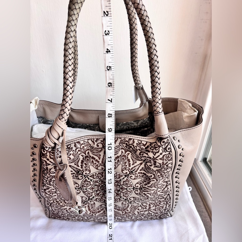 Brighton NWT Ferrara Nova Rafaela Beachwood Soft Leather Tote Boho Chic - Picture 11 of 16